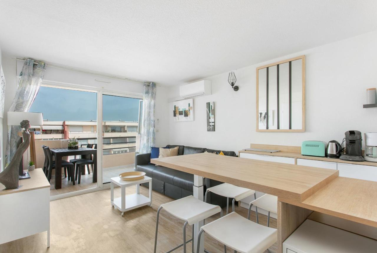 Appartement T3 terrasse vue sur mer, piscine, parking, wifi et clim Sète Extérieur photo